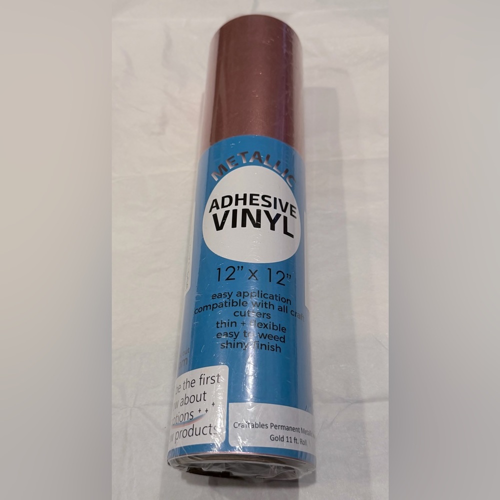 Rose Gold Metallic Adhesive Vinyl Roll 12x12
